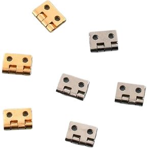 مفصل نحاسي صغير 10 × 8 مم لتجهيزات الأبواب الصغيرة الحرفية الأجهزة المنزلية 50 قطعة (50 قطعة فضية) in Kuwait