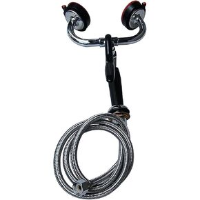 غسول عيون مزدوج الفم، محطة غسيل العين بخرطوم الغمر، مع مقبض تعديل معدل التدفق، يتميز بمقاومة ممتازة للتآكل، للاستخدام المختبري والصناعي. in Kuwait