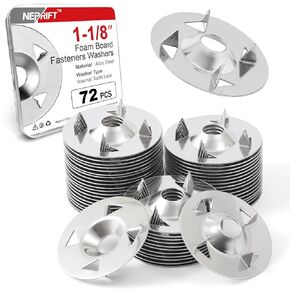 1-1/8" Foam Board Fasteners Washers, Foam Board Fasteners for Insulation Foam Board Panels Installation & Fixing, 72Pcs in Kuwait