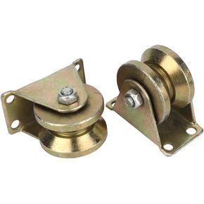 قطعتان من أسطوانة البوابة المنزلقة من النوع V، عجلة أخدود على شكل حرف V شديدة التحمل مع دعامة فولاذية لسكة مسار البوابة المنزلقة، واستبدال بوابة الكلاب والآلات الصناعية in Kuwait