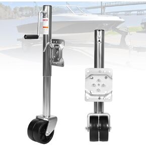 Trailer Jack with Wheel 2000 lbs Load Capacity Heavy Duty Swivel Boat Trailer Jack with PP Dual Wheel 10 Inch Lift Boat Jacks Fit for RVs Boats and Utility Trailers in Kuwait