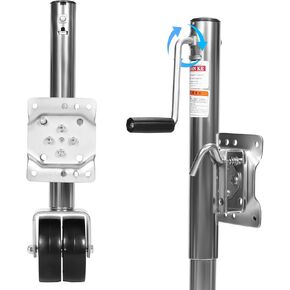 2000 Lbs Trailer Jack with Dual Wheel Heavy Duty Swivel Boat Jack 10 Inch Lift Marine Bolt-On Lift Roller Swivel Stand Fit for RVs Boats and Utility Trailers in Kuwait
