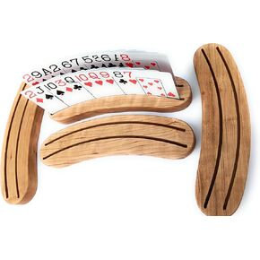 حاملات بطاقات اللعب من خشب الكرز الصلب، مصنوعة يدويًا في الولايات المتحدة الأمريكية، مجموعة من 4 قطع in Kuwait
