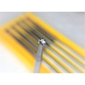 نتوءات كروية مستديرة حجم الساق 3/32 بوصة فولاذ التنغستن والفاناديوم الشكل 1 مجوهرات ثقب دائري 0.3 مم إلى 4.2 مم أداة دوارة مصنوعة في ألمانيا 6 قطع (1.4 مم) in Kuwait