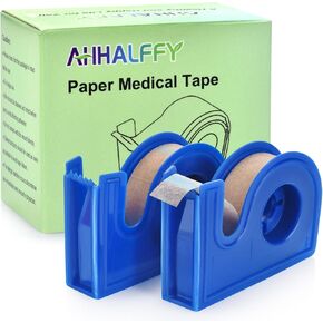 Medical Tape with Dispenser Paper Tape Medical 0.5 inch x 10yd Sensitive Skin Micropore Tape Breathable for Wound Care Nose Tape for Rhinoplasty Shaping(2 Rolls Nose Tape + 2 Dispensers Included) in Kuwait