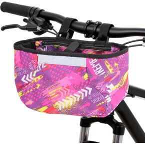 حقيبة مقود الدراجة للأطفال، حقائب دراجات مقاومة للماء للمقود مع أشرطة أمان عاكسة، حقيبة أمامية متعددة الوظائف لركوب الدراجات، حقيبة تخزين أدوات الدراجة المتقاطعة للأولاد والبنات in Kuwait