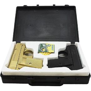 double eagle twin p328 spring pocket pistols airsoft guns black and gold(Airsoft Gun) in Saudi Arabia