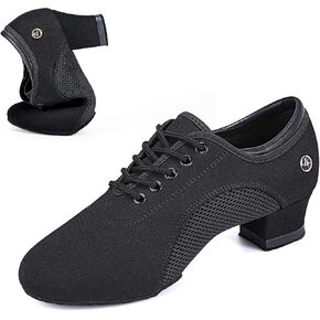 Women's Ballroom Dance Shoes 1.5 in/2 in Lace-Up Women's Latin Dance Shoes Suitable for Salsa Ballroom Modern Rhythm Jazz Banquets Teaching Practice Professional Performance in Saudi Arabia