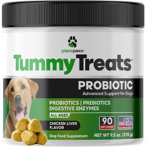 البروبيوتيك للكلاب من جميع الأعمار - البروبيوتيك للكلاب لصحة الجهاز الهضمي - إنزيمات هضمية لنباتات الأمعاء والإسهال ودعم الأمعاء - البريبايوتكس لدعم صحة الأمعاء للكلاب - 90 مضغ بروبيوتيك للكلاب in Kuwait