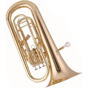Beginner Tuba B Flat Side Four Euphonium for Beginners Professionals Lacquered Gold Brass Instrument in Kuwait