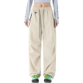 FEOYA Women Cargo Pants Waterproof Quick-Dry Parachute Hiking Pants with Zipper Pockets Baggy Pants for Outdoor Travel in Saudi Arabia