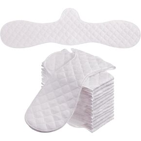Boyiee 16 Pcs Cotton Bra Liners 3 Layer Reusable Boob Towel Under Breast Sweat Pads for Boob Sweat Under Breast Absorber Pads for Woman White in Saudi Arabia
