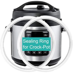 حلقة الختم الأصلية ذات الحزمة الأصلية لوعاء الروك 8 الكوارت ، حشية السيليكون لطبخ ضغط Crockpot 8qt ، أجزاء بديلة لطباخ ضغط Crockpot 8 كوارت [SCCPPC800-V1] ، Clear in Kuwait
