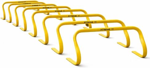 حواجز رشاقة متينة - للرياضيين من جميع مستويات المهارة، 8 قطع مقاس 5.9 بوصة، حواجز تدريب للرياضة واللياقة البدنية ومثاقب الرشاقة - حواجز سرعة صفراء من مادة البولي إيثيلين لتدريب كرة القدم وكرة القدم in Kuwait