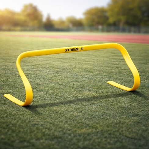 حواجز رشاقة متينة - للرياضيين من جميع مستويات المهارة، 8 قطع مقاس 5.9 بوصة، حواجز تدريب للرياضة واللياقة البدنية ومثاقب الرشاقة - حواجز سرعة صفراء من مادة البولي إيثيلين لتدريب كرة القدم وكرة القدم in Kuwait