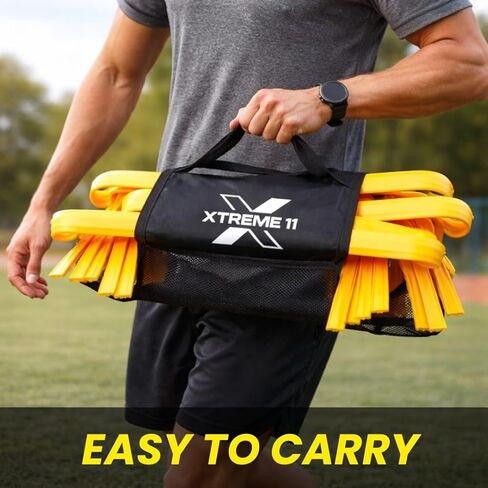 حواجز رشاقة متينة - للرياضيين من جميع مستويات المهارة، 8 قطع مقاس 5.9 بوصة، حواجز تدريب للرياضة واللياقة البدنية ومثاقب الرشاقة - حواجز سرعة صفراء من مادة البولي إيثيلين لتدريب كرة القدم وكرة القدم in Kuwait