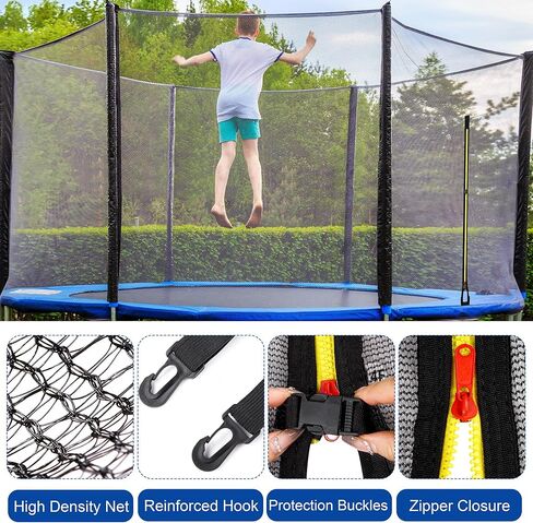 Aodaer Trampoline Net Replacement with Sprinkler 14Ft Safety Enclosure Net Weather Resistant Round Frame Trampoline Net for Round Frame Trampoline in Saudi Arabia