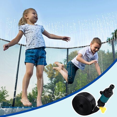 Aodaer Trampoline Net Replacement with Sprinkler 14Ft Safety Enclosure Net Weather Resistant Round Frame Trampoline Net for Round Frame Trampoline in Saudi Arabia