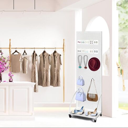 30 Packs 4" Long Metal Pegboard Hooks, Standard Pegboard Panel Hooks is Fit to Peg Board Panels and Pegboard Display Stand, White in Saudi Arabia