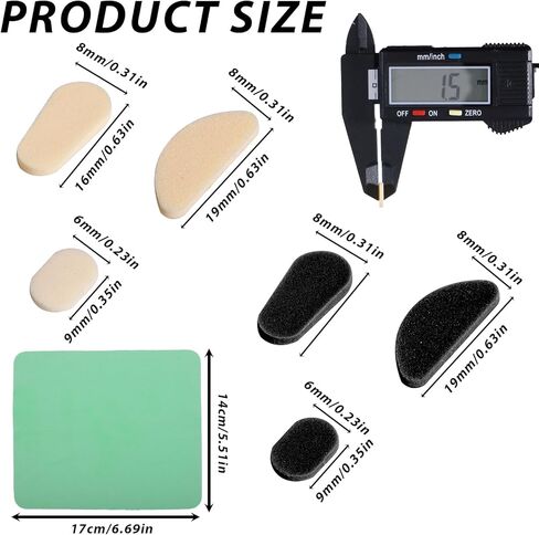Foam Nose Pads for Glasses with 1 Pcs Green Eyeglass Cloth 24 Pairs Glasses Support Noses Pads Soft Foam Self-Adhesive Nose Pad Thin Nosepads Sponge Anti-Slip Noses Pad for Sunglasses in Saudi Arabia