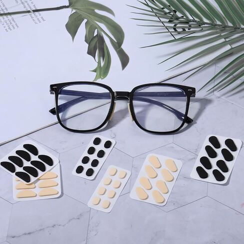Foam Nose Pads for Glasses with 1 Pcs Green Eyeglass Cloth 24 Pairs Glasses Support Noses Pads Soft Foam Self-Adhesive Nose Pad Thin Nosepads Sponge Anti-Slip Noses Pad for Sunglasses in Saudi Arabia