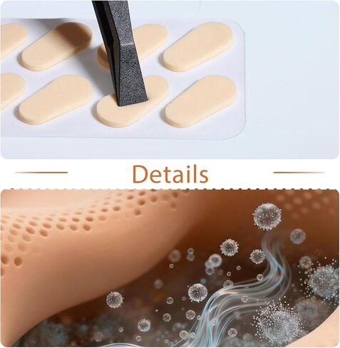 Foam Nose Pads for Glasses with 1 Pcs Green Eyeglass Cloth 24 Pairs Glasses Support Noses Pads Soft Foam Self-Adhesive Nose Pad Thin Nosepads Sponge Anti-Slip Noses Pad for Sunglasses in Saudi Arabia