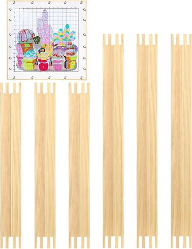 Hotop 12 Sets Stretcher Bars for Needlework 6 Sizes Wooden Canvas Stretcher Bars for Needlepoint Embroidery Stitch Frame Set Bundle with Crafts in Saudi Arabia