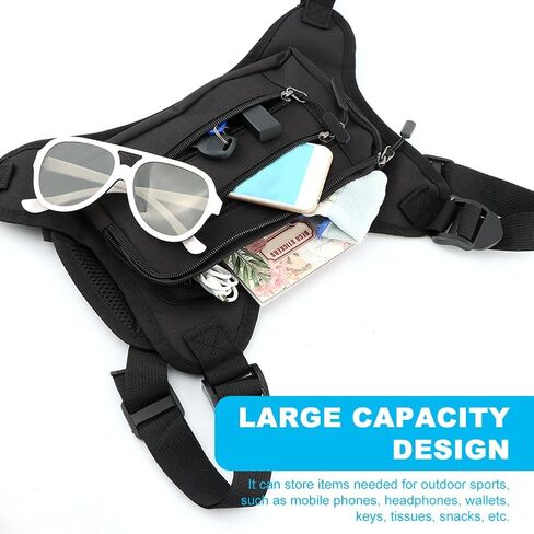 حقيبة صدر رياضية من iayokocc للرجال والنساء، حقيبة صدرية للجري في الهواء الطلق وحزام كتف قابل للتعديل، حقيبة صدر للمشي لمسافات طويلة وركوب الدراجات in Kuwait