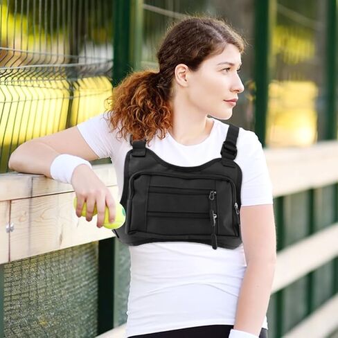 حقيبة صدر رياضية من iayokocc للرجال والنساء، حقيبة صدرية للجري في الهواء الطلق وحزام كتف قابل للتعديل، حقيبة صدر للمشي لمسافات طويلة وركوب الدراجات in Kuwait