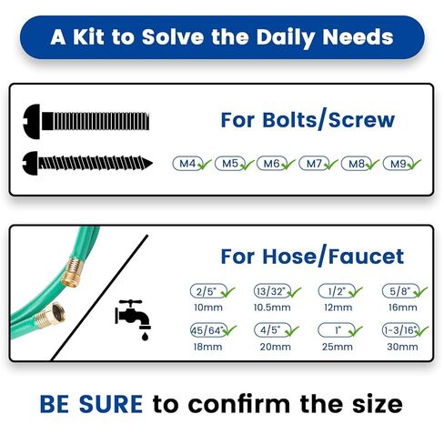 مجموعة متنوعة من 160 قطعة من الغسالات المطاطية المسطحة، 10/10.5/12/16/18/20/25/30 مم، غسالة مسطحة من المطاط الأسود، غسالات مطاطية شديدة التحمل للبراغي والصنابير والمسامير ورأس دش خرطوم الحديقة - 8 مقاسات in Kuwait
