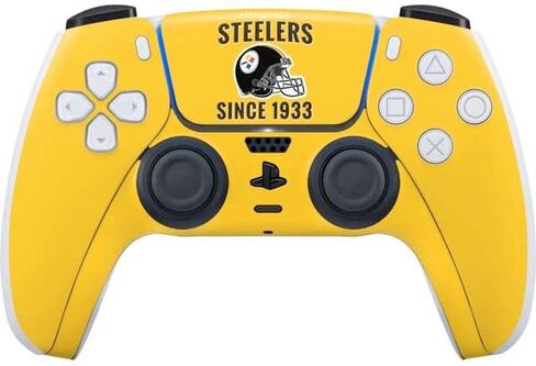 Skinit Gaming Decal Skin Compatible with PS5 and Compatible with PS5 Digital Edition DualSense Controller - Officially Licensed NFL Pittsburgh Steelers Helmet Design in Saudi Arabia