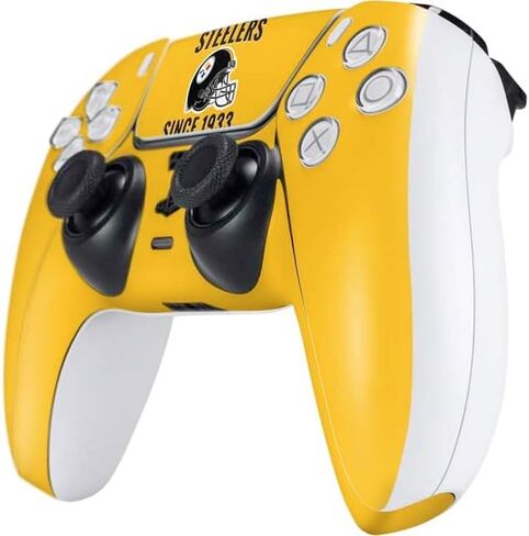 Skinit Gaming Decal Skin Compatible with PS5 and Compatible with PS5 Digital Edition DualSense Controller - Officially Licensed NFL Pittsburgh Steelers Helmet Design in Saudi Arabia