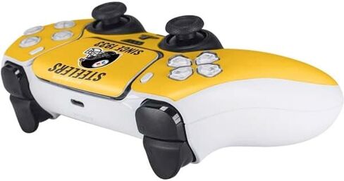 Skinit Gaming Decal Skin Compatible with PS5 and Compatible with PS5 Digital Edition DualSense Controller - Officially Licensed NFL Pittsburgh Steelers Helmet Design in Saudi Arabia