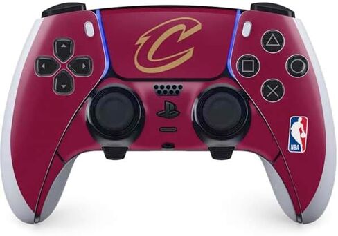 Skinit Decal Gaming Skin Compatible with PS5 DualSense Edge Pro Controller - Officially Licensed NBA Cleveland Cavaliers Large Logo Design in Saudi Arabia
