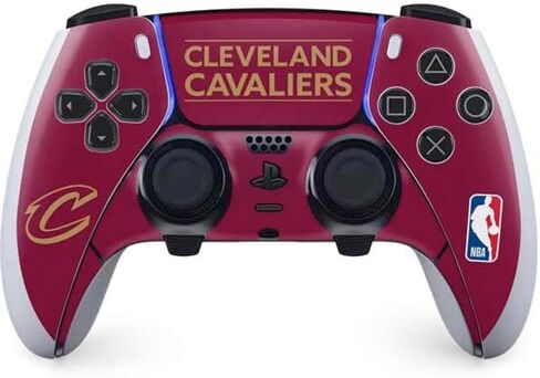 Skinit Decal Gaming Skin Compatible with PS5 DualSense Edge Pro Controller - Officially Licensed NBA Cleveland Cavaliers Large Logo Design in Saudi Arabia