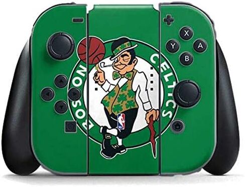 Skinit Decal Gaming Skin Compatible with Nintendo Switch (2017-2021) Joy-Con Controller - Officially Licensed NBA Boston Celtics Design in Saudi Arabia
