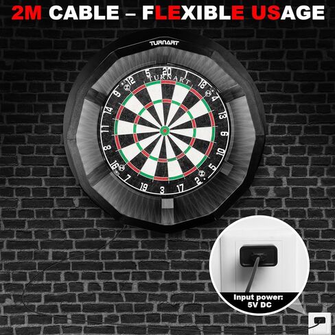 Turnart Dart Board Light, 360° Dartboard Light Dart Accessories for Dartboards, 90 LED Dart Board Lighting System 550 LUX Illumination in Kuwait