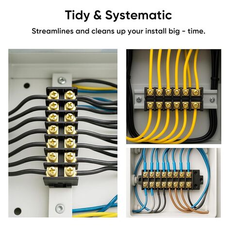 كتلة طرفية 2 ملفوفة 10 دوائر 30 أمبير 450 فولت محطات برغي مزدوجة الصف و40 قطعة موصلات in Kuwait