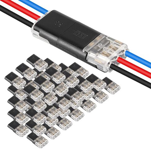 50 قطعة LED لا لحام لا قطاع محطة كتلة D3 قابلة للتبديل التوصيل والتشغيل موصل ثلاثة أسلاك قابلة للتبديل in Saudi Arabia