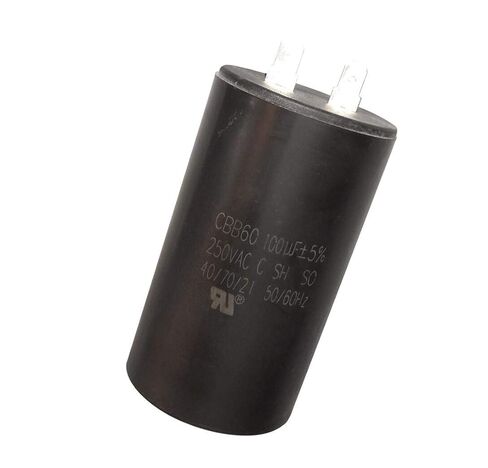 CBB60 مكثف 250VAC 250V AC 100 فائق التوهج 100MFD، أسود، 50/60 هرتز UL مدرج in Saudi Arabia