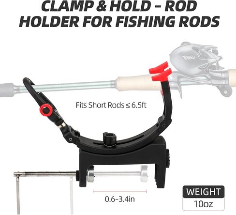 RUNCL 4/2/1 Pack Fishing Rod Holder for Boat – 360° Adjustable Dual-Direction Mount, No-Drill Quick Install, Fits Spinning & Casting Rods – Lightweight Mount for Canoe, Kayak, Raft, Fishing Gear Gift in Kuwait