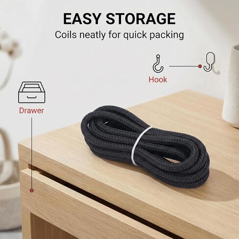 Jump Rope for Men, Black Weighted Training Rope with Non-Slip Handles for Home Gym Warmups and Outdoor Practice, Portable 1 Piece in Saudi Arabia