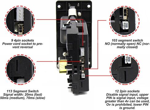 6 أنواع من وحدات المعالجة المركزية الدايم متعددة الدايم مع وظيفة الذاكرة وزر استرداد الأموال لآلات البيع والألعاب، وفتحة الدايم الذكية من سبائك الزنك للمعدات الآلية in Kuwait