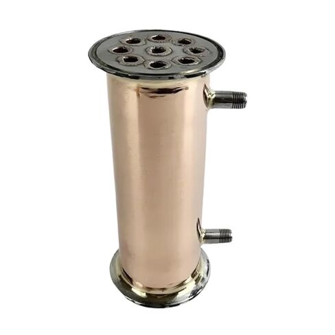 جهاز تقطير النحاس 3 بوصة 76 مم (OD91 مم) مع خيط ذكر 1/4 بوصة أو 1/2 بوصة للتخمير المنزلي، والارتداد، والمكثف، والطول 200 مم (1/2 بوصة) in Kuwait