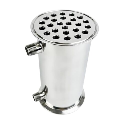 4 بوصة (102 مم) OD119 مم، مزيل البلغم بخيط ذكر 1/2 بوصة، 25 أنبوبًا داخليًا معرف 10 مم، الطول 200 مم، SS304 in Kuwait