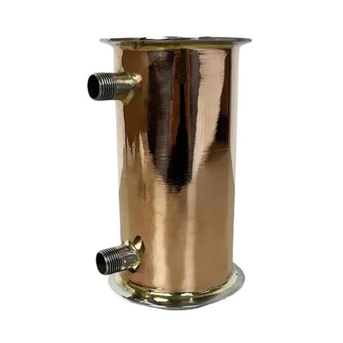 4 "OD119mm النحاس Dephlegmator/مكثف مع 1/2" موضوع الذكور لتقطير تخمير المنزل ، 9 أنابيب داخل ID 12 مللي متر in Kuwait
