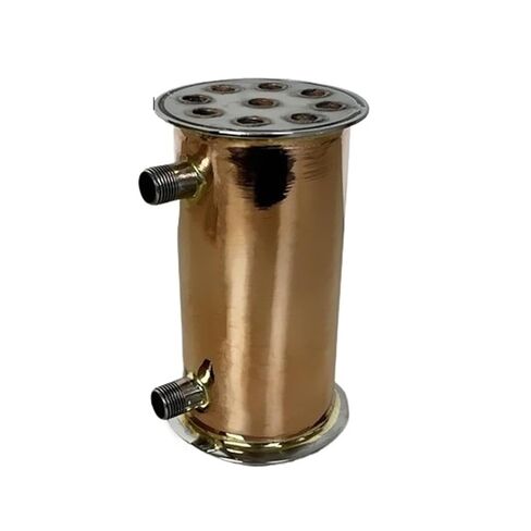 4 "OD119mm النحاس Dephlegmator/مكثف مع 1/2" موضوع الذكور لتقطير تخمير المنزل ، 9 أنابيب داخل ID 12 مللي متر in Kuwait