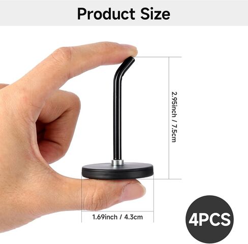 4 قطع خطافات مغناطيسية، مضادة للانزلاق بطول 2.9 بوصة، خطاطيف مغناطيسية قوية، خطافات تثبيت مغناطيسية قوية، خطاف جداري، شماعات مغناطيسية للكابينة، المرآب، الشواية، المطبخ، الثلاجة، الكمبيوتر in Kuwait