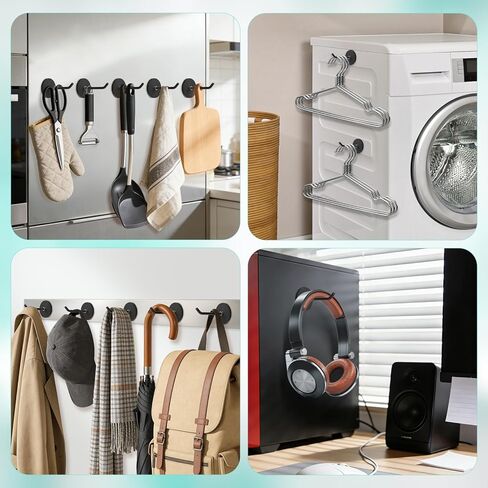 4 قطع خطافات مغناطيسية، مضادة للانزلاق بطول 2.9 بوصة، خطاطيف مغناطيسية قوية، خطافات تثبيت مغناطيسية قوية، خطاف جداري، شماعات مغناطيسية للكابينة، المرآب، الشواية، المطبخ، الثلاجة، الكمبيوتر in Kuwait