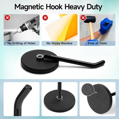 4 قطع خطافات مغناطيسية، مضادة للانزلاق بطول 2.9 بوصة، خطاطيف مغناطيسية قوية، خطافات تثبيت مغناطيسية قوية، خطاف جداري، شماعات مغناطيسية للكابينة، المرآب، الشواية، المطبخ، الثلاجة، الكمبيوتر in Kuwait